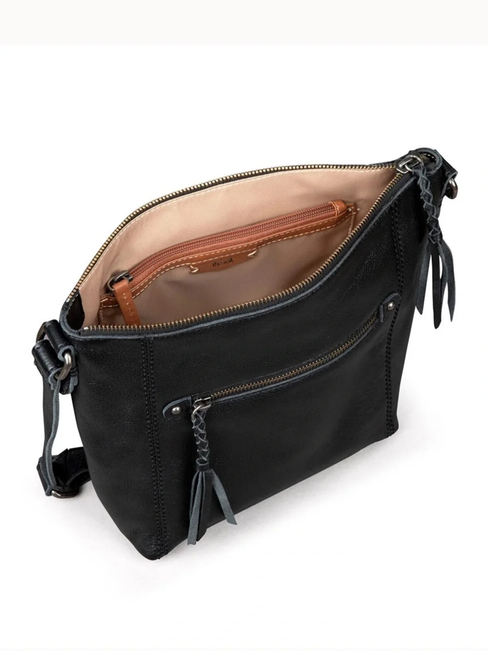 The Sak Ashland Crossbody Bag Black Pebbled Leather - Picture 2 of 7